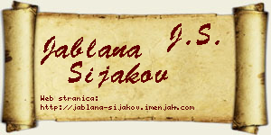 Jablana Šijakov vizit kartica